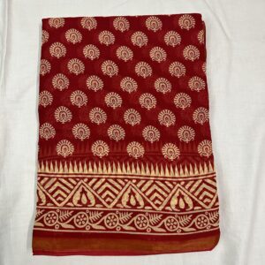 Block Printed Chanderi Cotton Saree