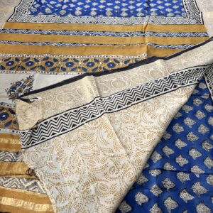 Maheshwari silk by cotton saree