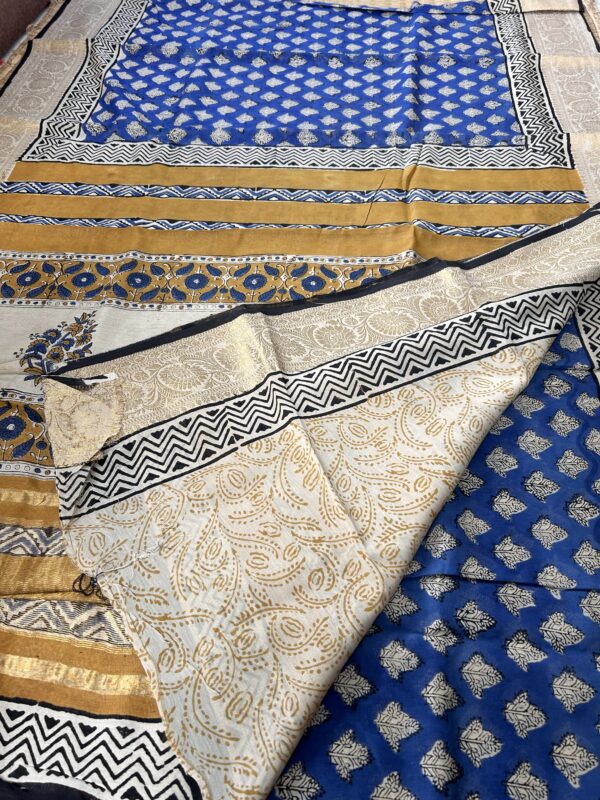 Maheshwari silk by cotton saree