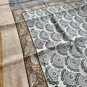 Maheshwari silk by cotton saree