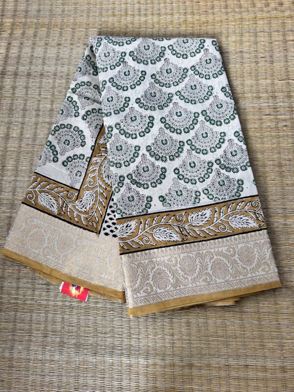 Maheshwari silk by cotton saree - Image 3